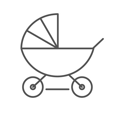 Piktogram af barnevogn