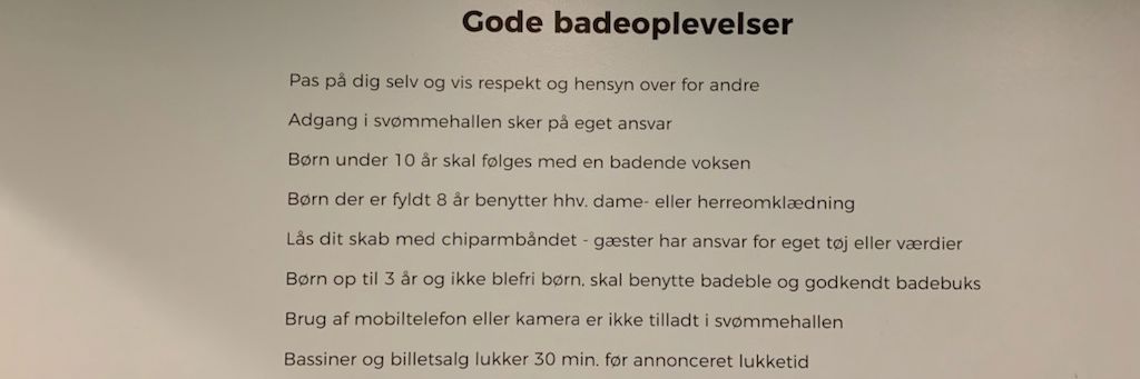Billede af vores ordensregler 3 år