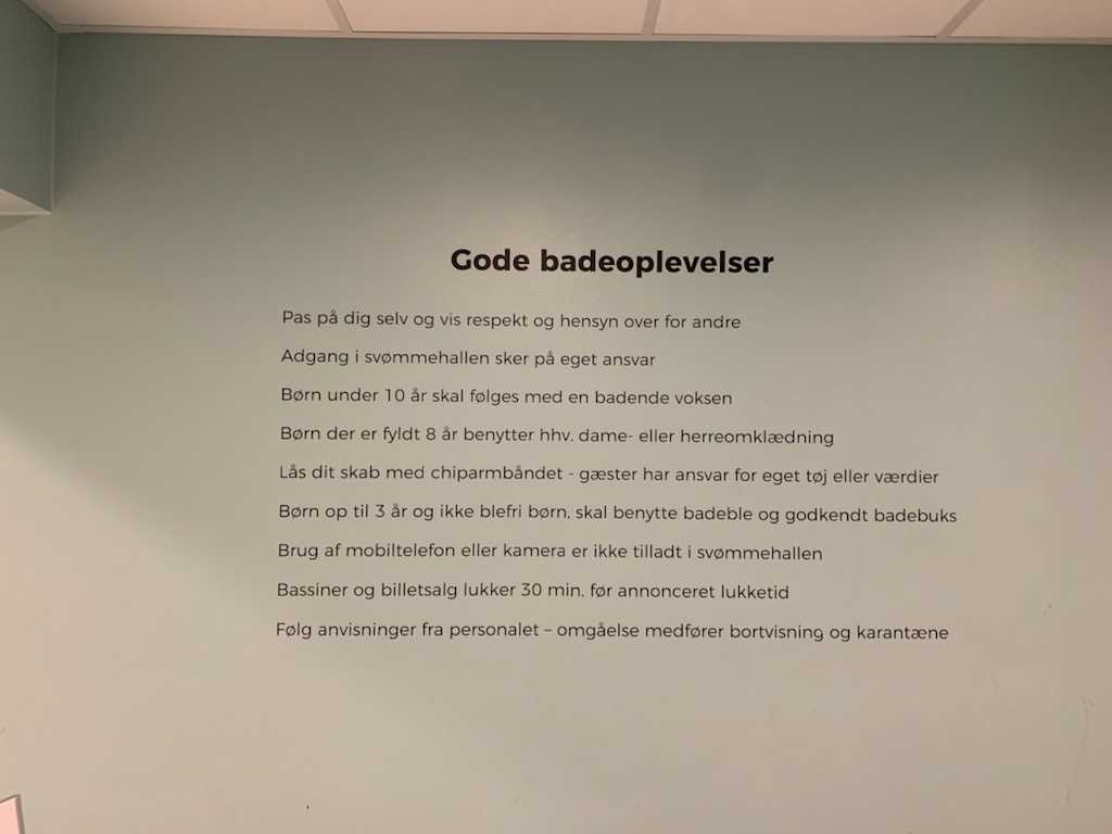 Billede af vores ordensregler 3 år
