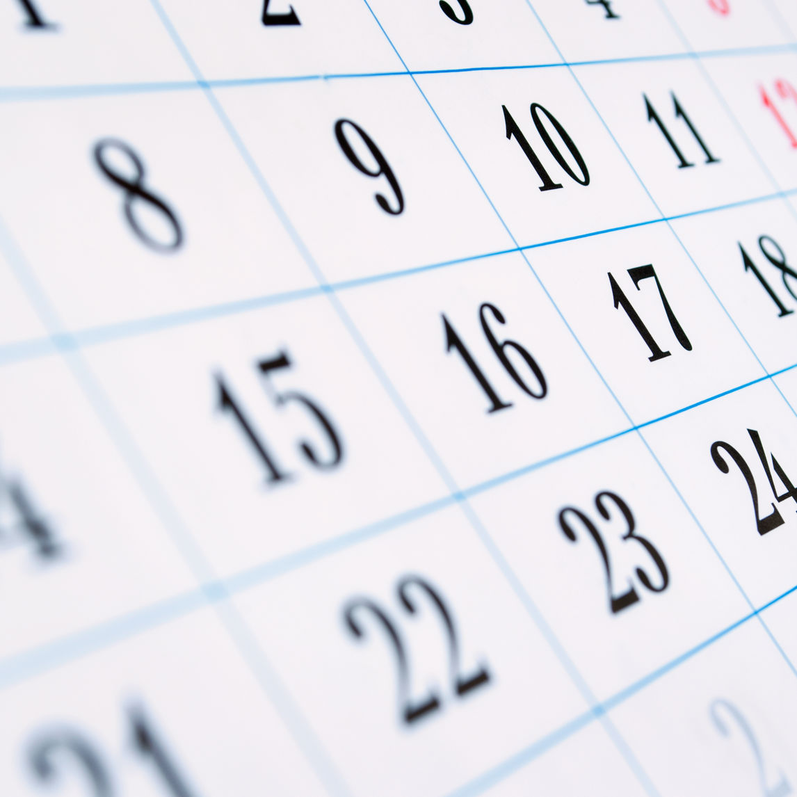 Kalender med datoer
